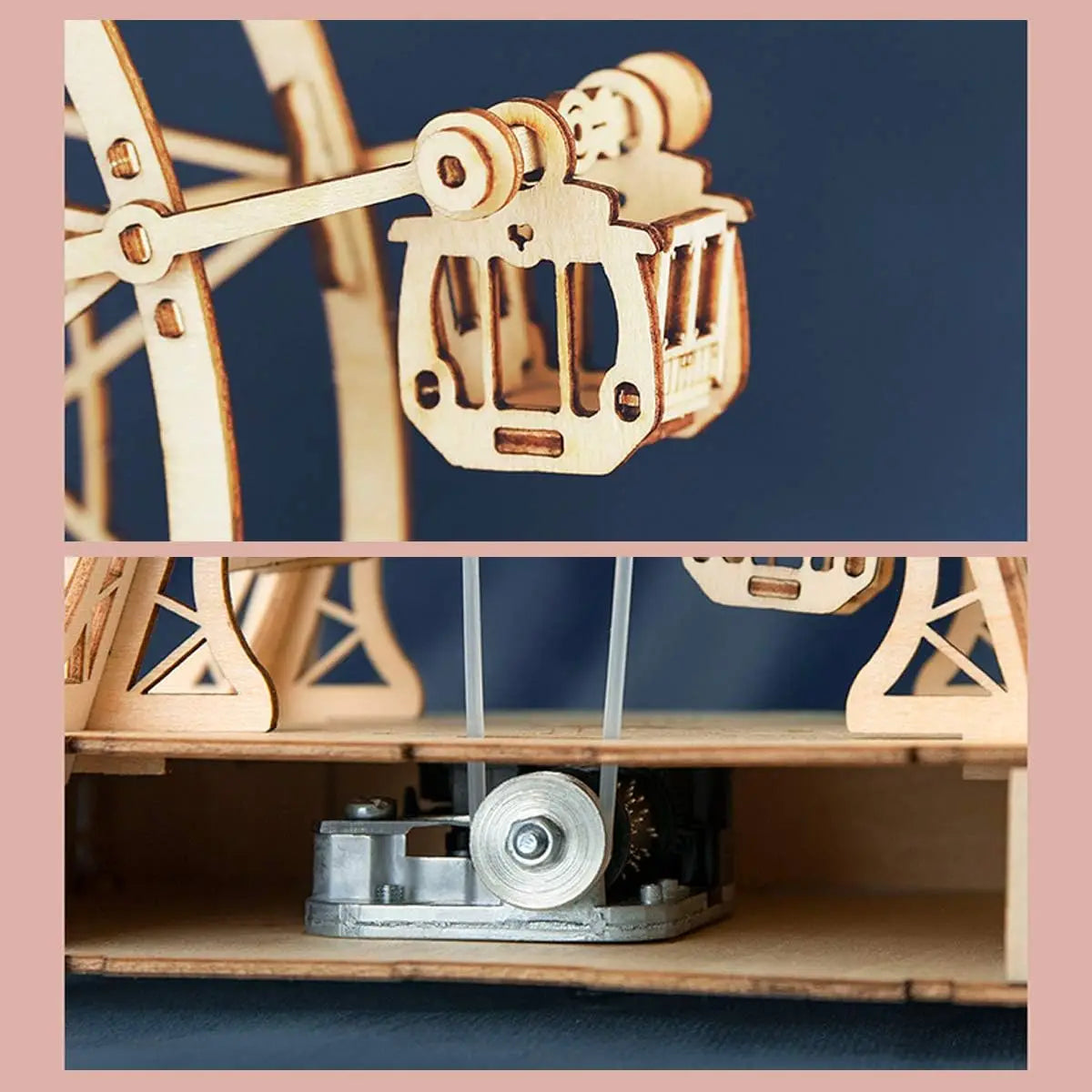 3d Wooden Puzzle Music Box Ferris Wheel