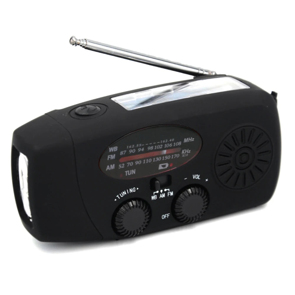 12000mAh Emergency Radio Multifunction Radio Hand Crank Solar AM/FM/NOAA Weather Radio.