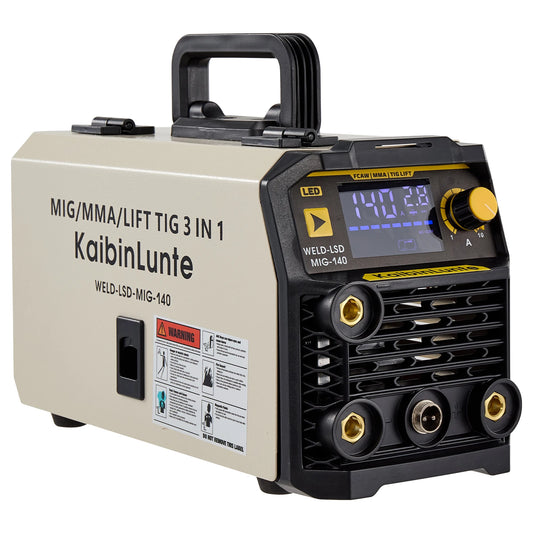 140Amp MIG Welder Gasless 110V/220V Dual Voltage  Flux Core MIG /TIG/MMA 3 in 1 Welding Machine