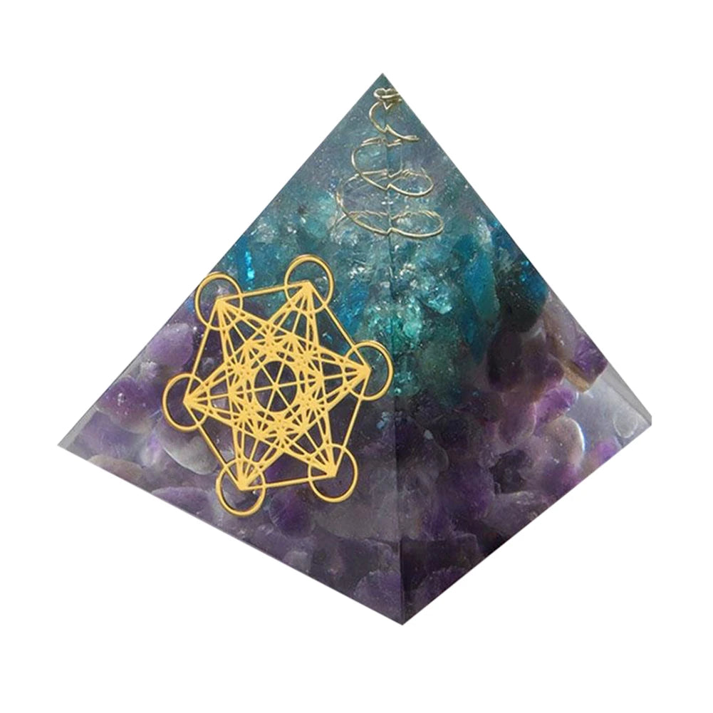 EMF Protection Healing Pyramids, Natural Crystal