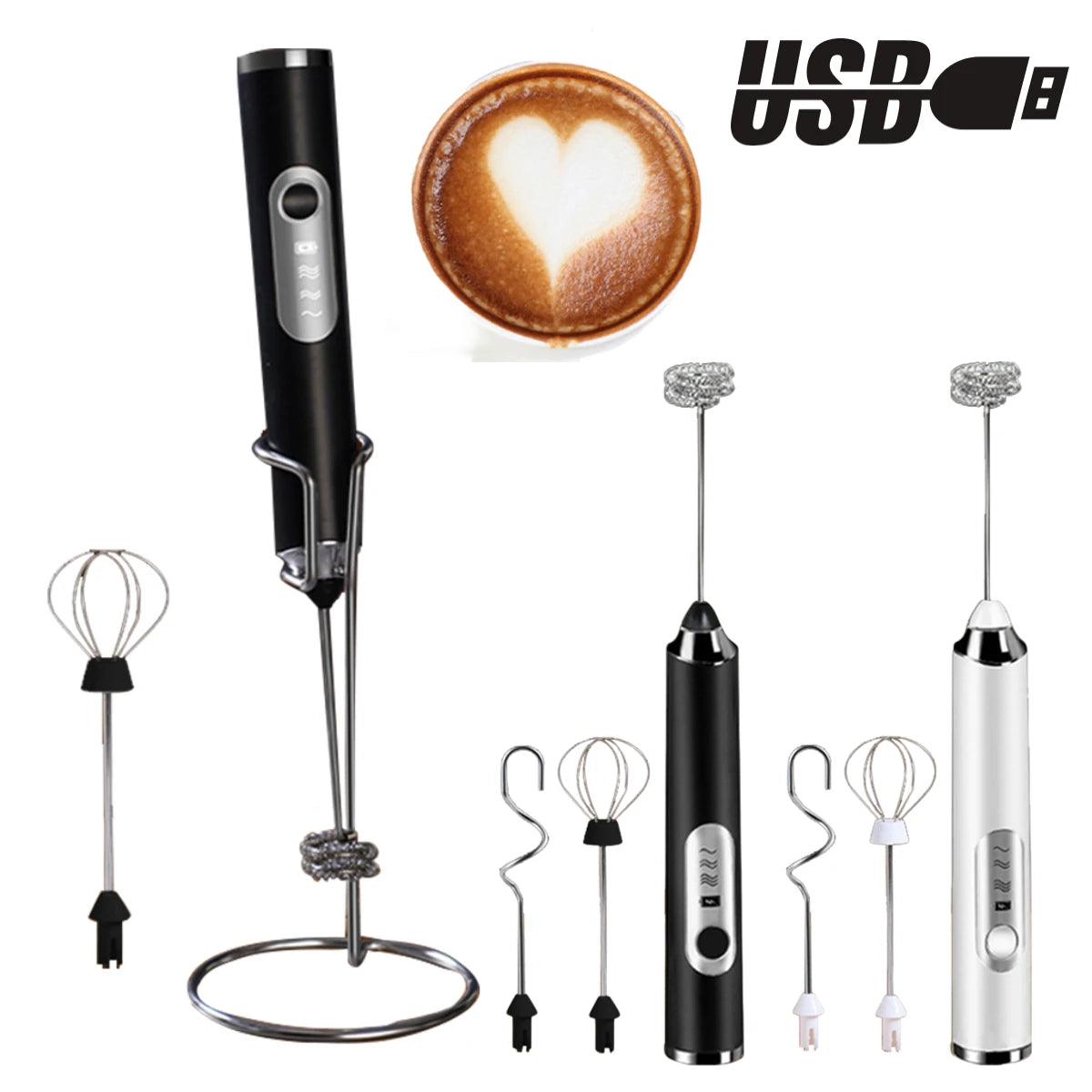 Mini Electric Wireless Whisk Mixer