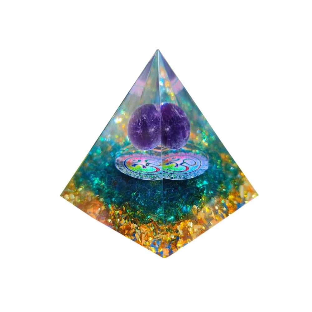 EMF Protection Healing Pyramids, Natural Crystal