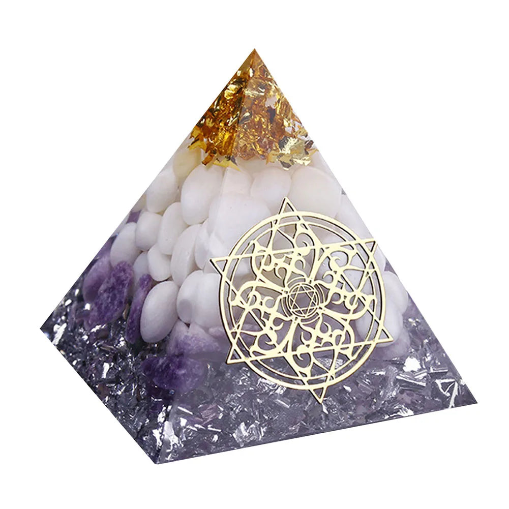 EMF Protection Healing Pyramids, Natural Crystal