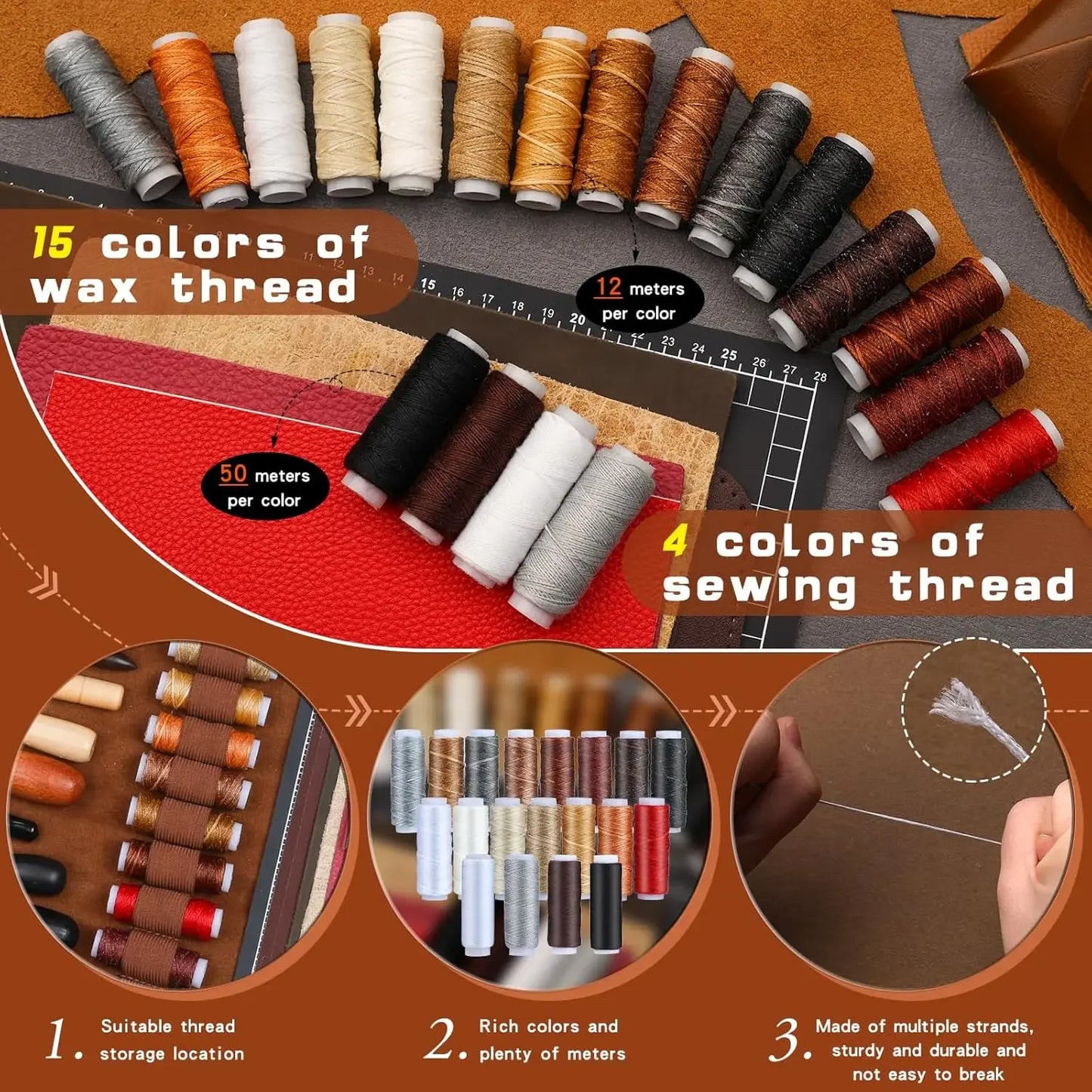 Leather Tooling Kit Leather Working Kit with Custom Handbag Cutting Mats