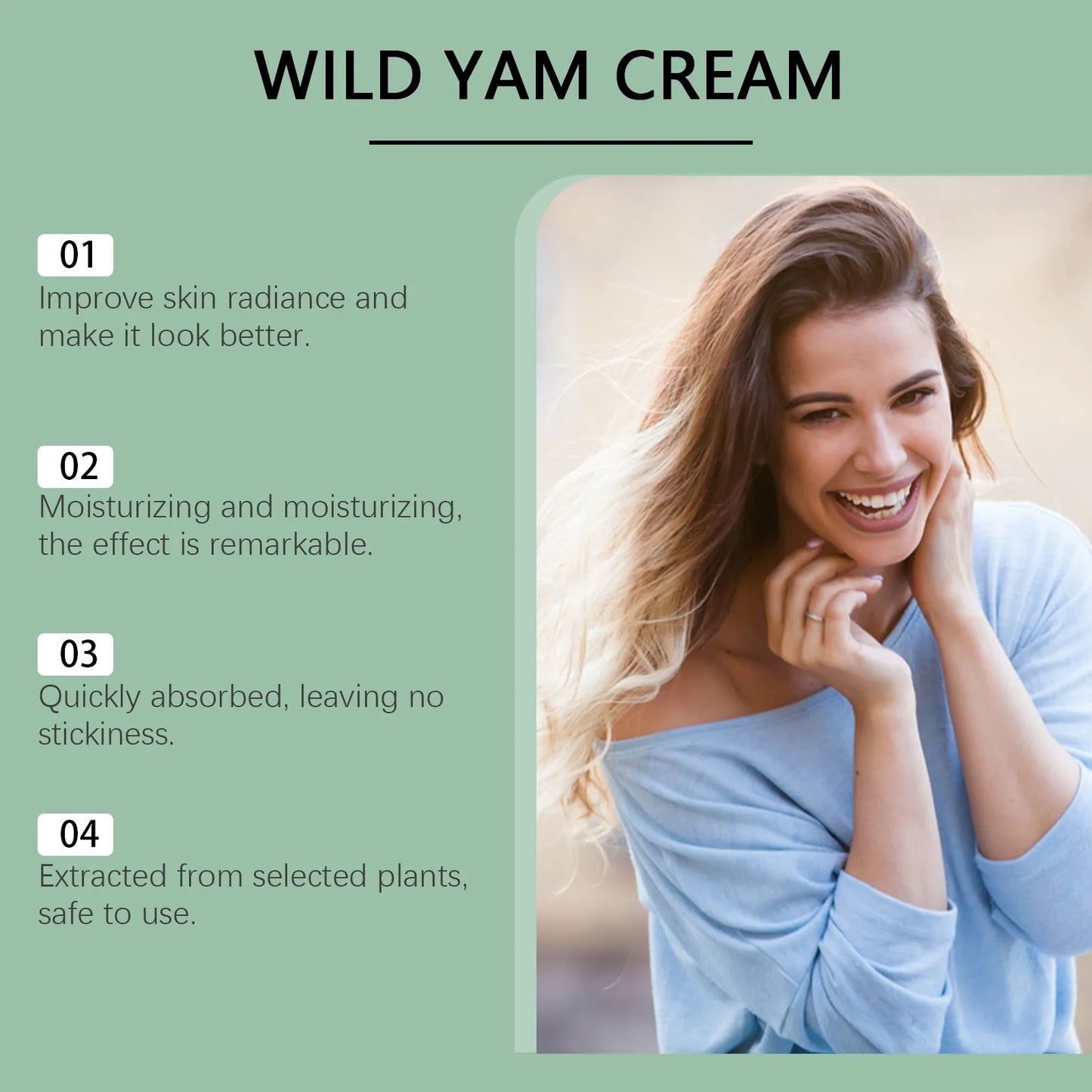 Organic Wild Yam Cream, For Hormone Balance, Menopause Relief & Menstrual Discomfort.