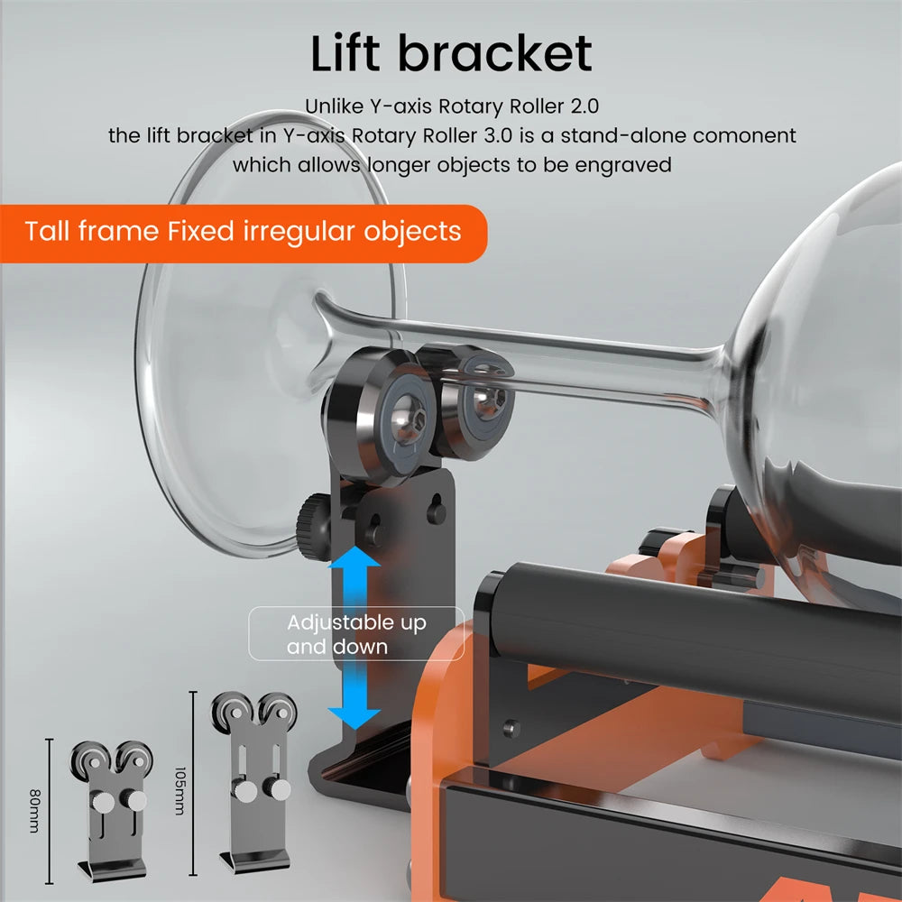 M2 Laser Rotary Roller Laser Engraver Y-axis Rotary Roller For Laser Cutting Machines Engraving Cylindrical Objects Cans