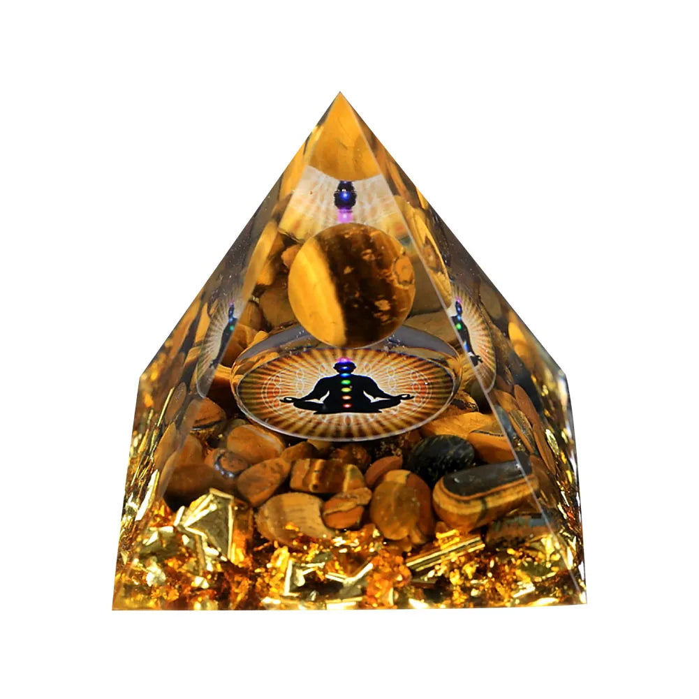 EMF Protection Healing Pyramids, Natural Crystal