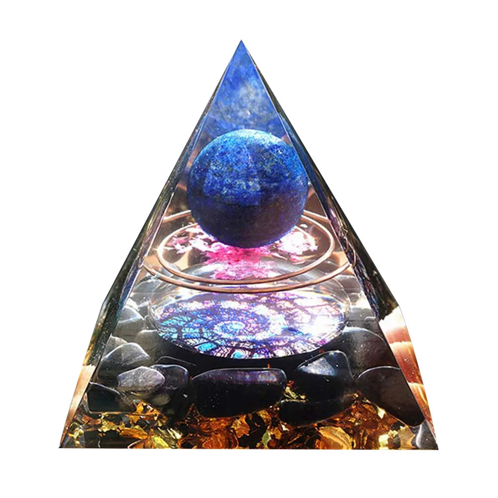 EMF Protection Healing Pyramids, Natural Crystal