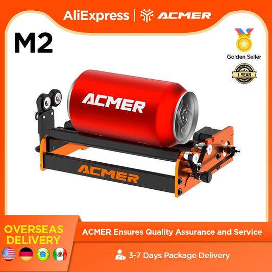 M2 Laser Rotary Roller Laser Engraver Y-axis Rotary Roller For Laser Cutting Machines Engraving Cylindrical Objects Cans