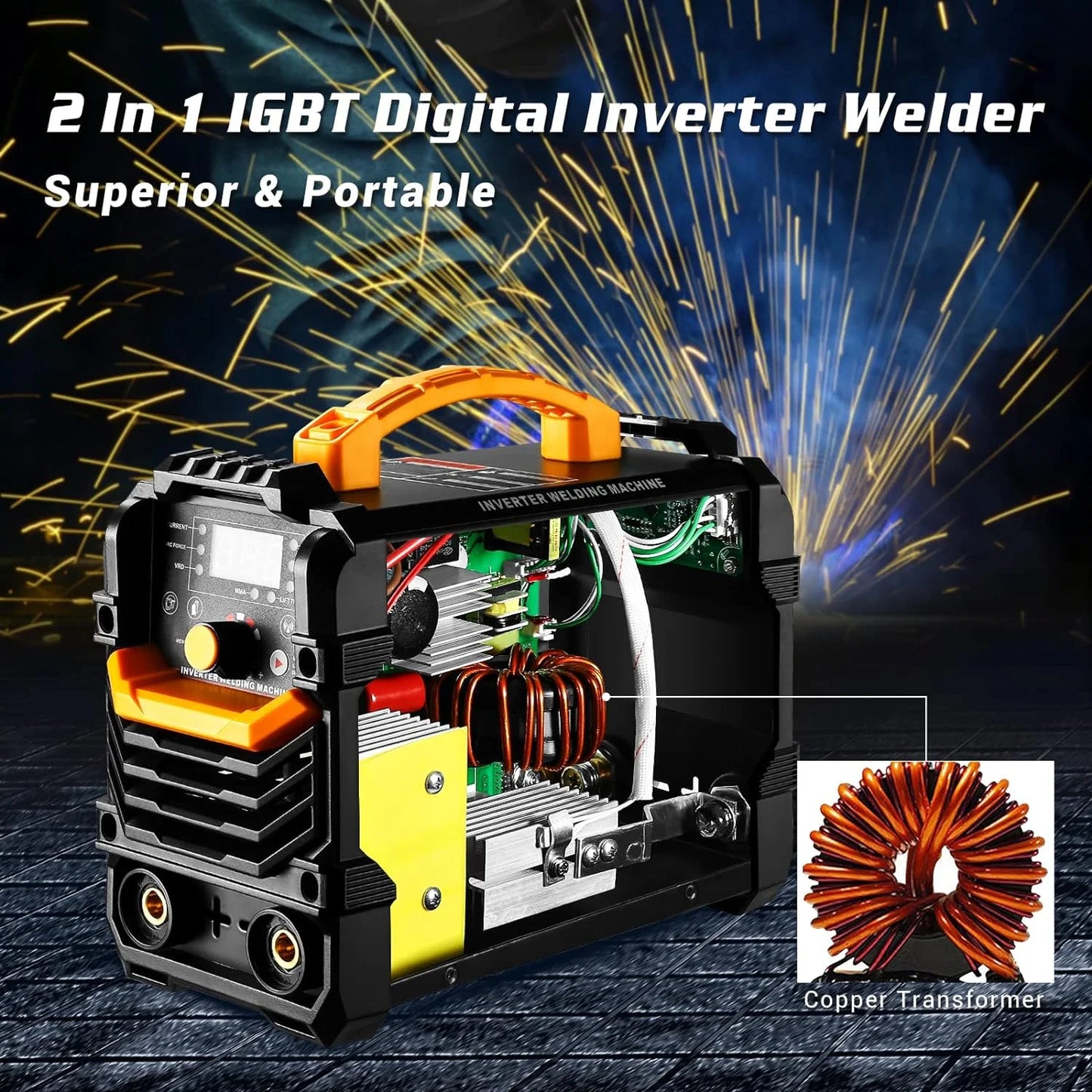 Stick Welder 160A ARC/Lift TIG 2-in-1 Welding Machine with 110v/220v Dual Voltage IGBT Inverter Welder