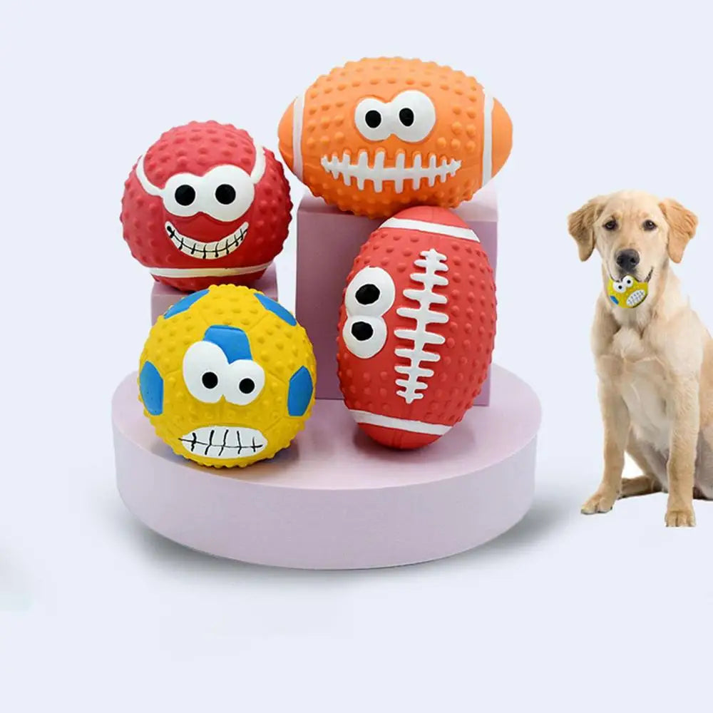 Squeaky Dog Ball For Puppies, Teething Chew
