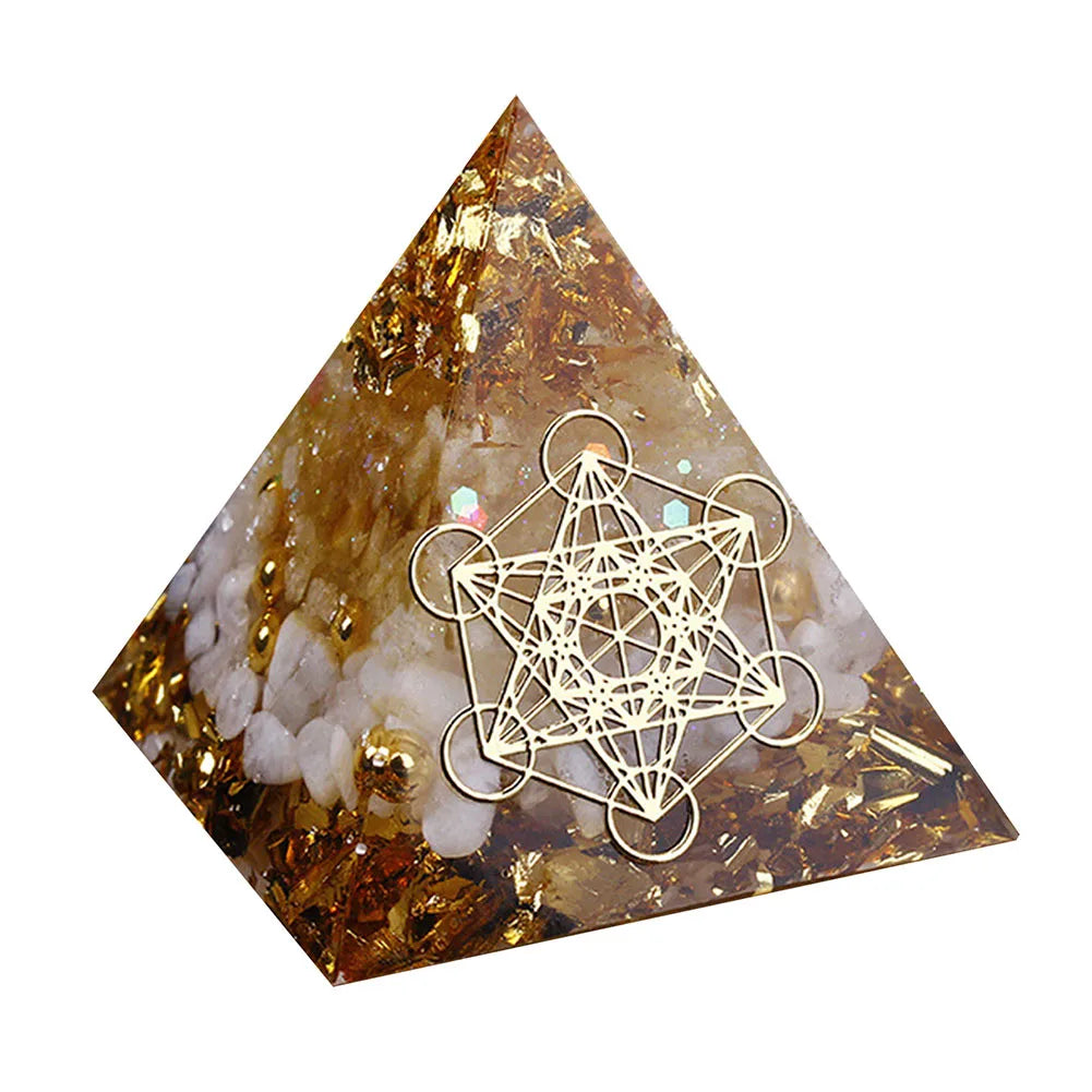 EMF Protection Healing Pyramids, Natural Crystal