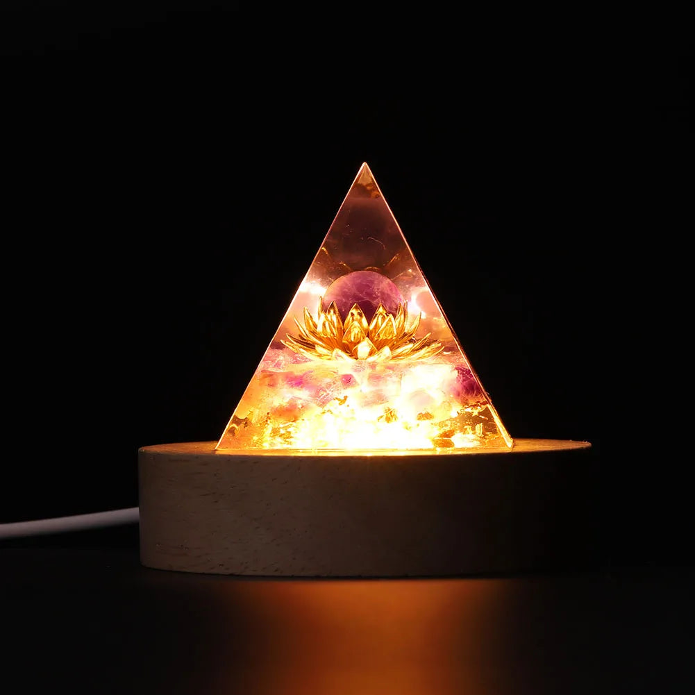 EMF Protection Healing Pyramids, Natural Crystal