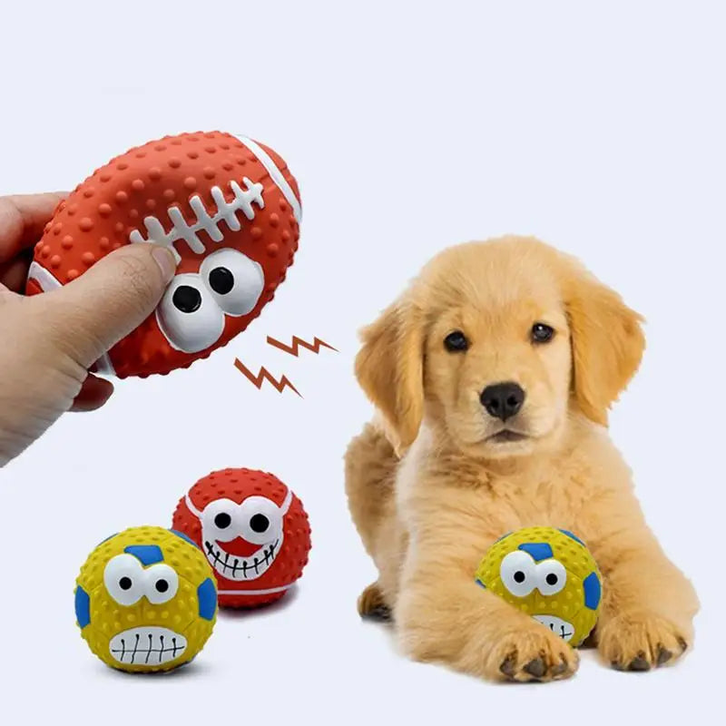 Squeaky Dog Ball For Puppies, Teething Chew