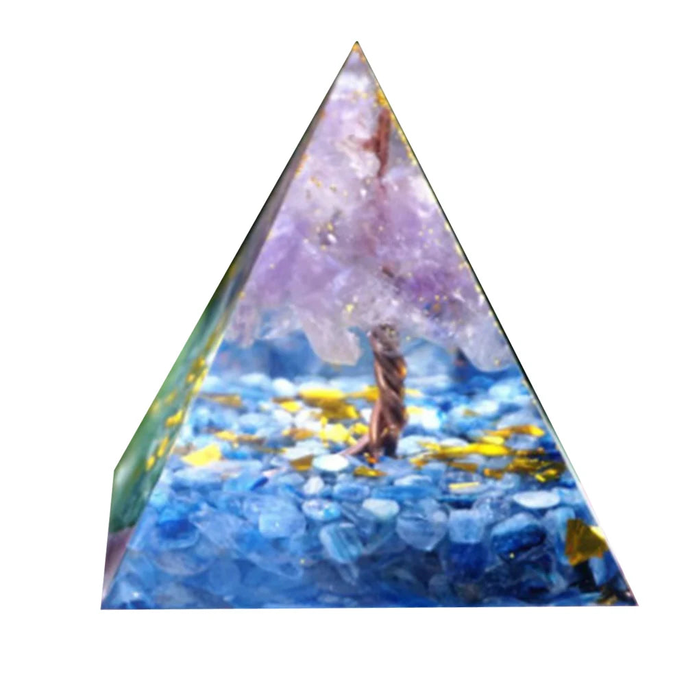 EMF Protection Healing Pyramids, Natural Crystal