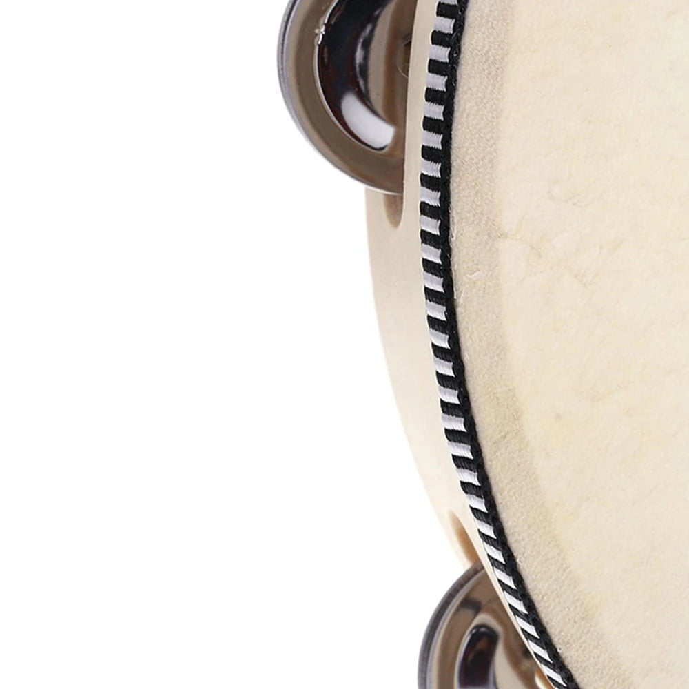 10" Hand Held Tambourine Drum Bell