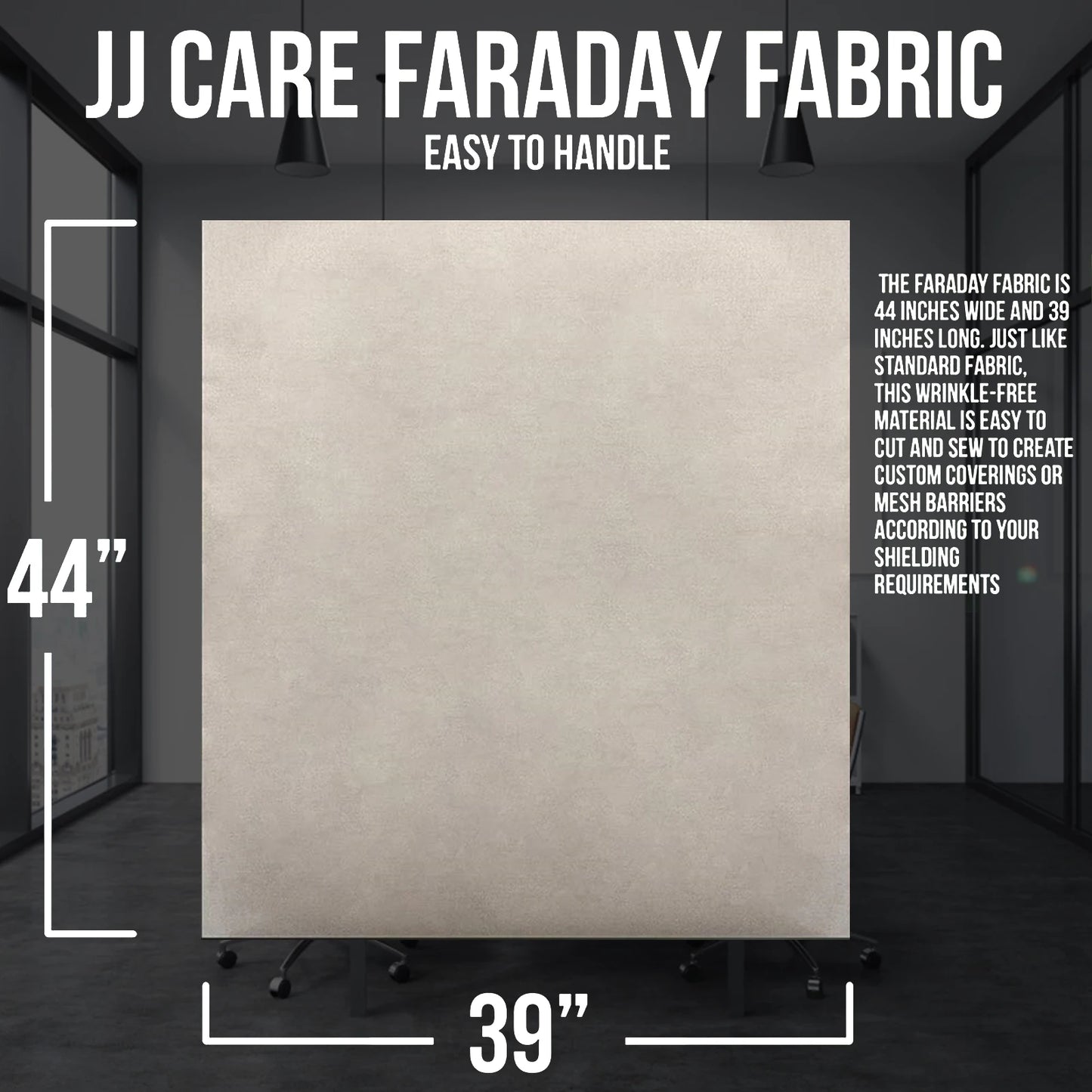 43x39in EMF Shielding FabricEMF Protection Clothing Faraday Bags Radiation Blocker Copper Faraday Cage