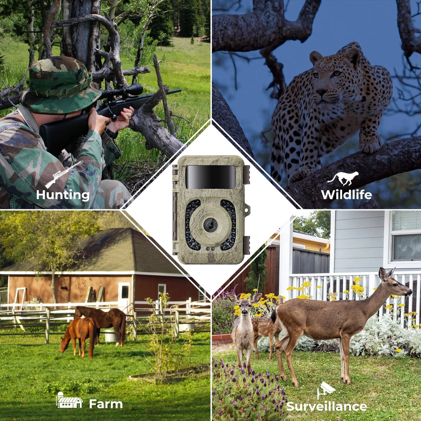 4K 48MP Trail Camera with Night Vision