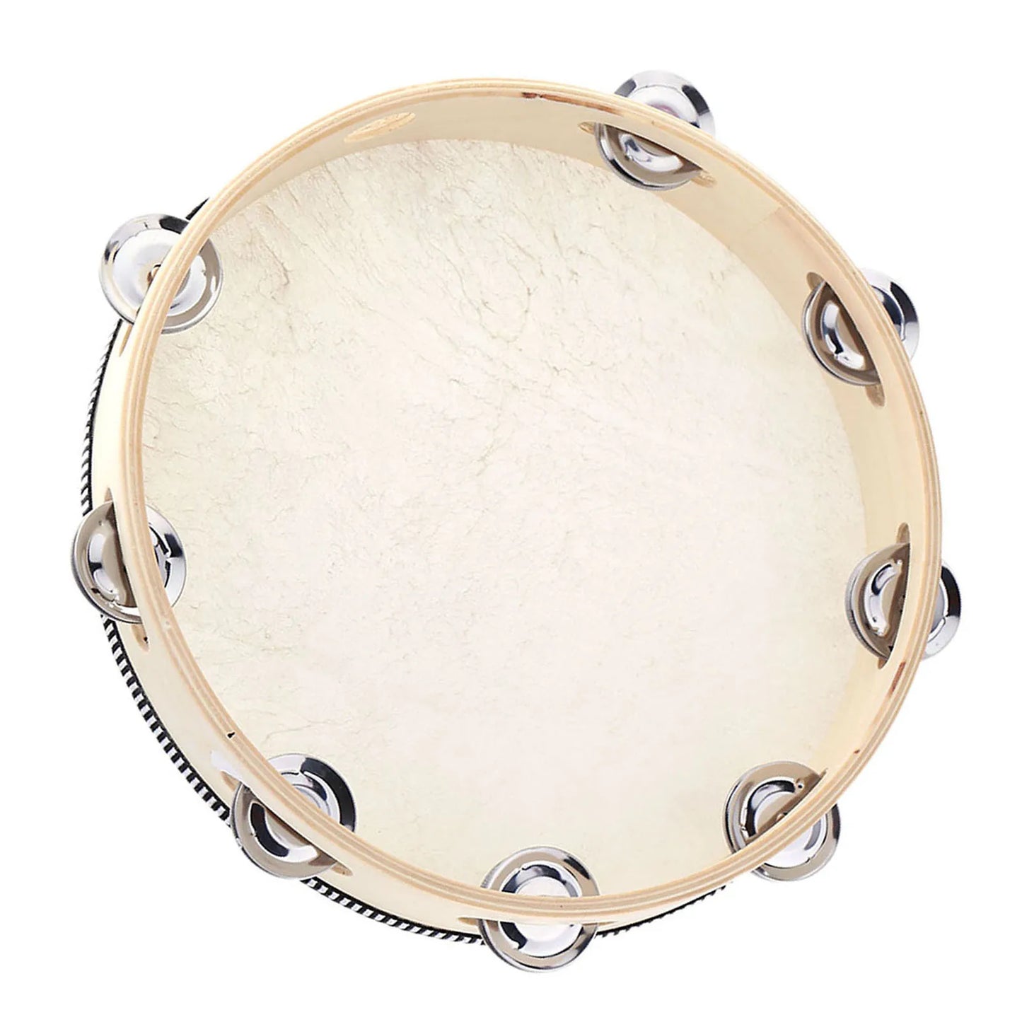 10" Hand Held Tambourine Drum Bell