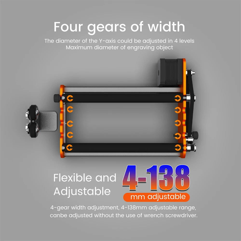 M2 Laser Rotary Roller Laser Engraver Y-axis Rotary Roller For Laser Cutting Machines Engraving Cylindrical Objects Cans