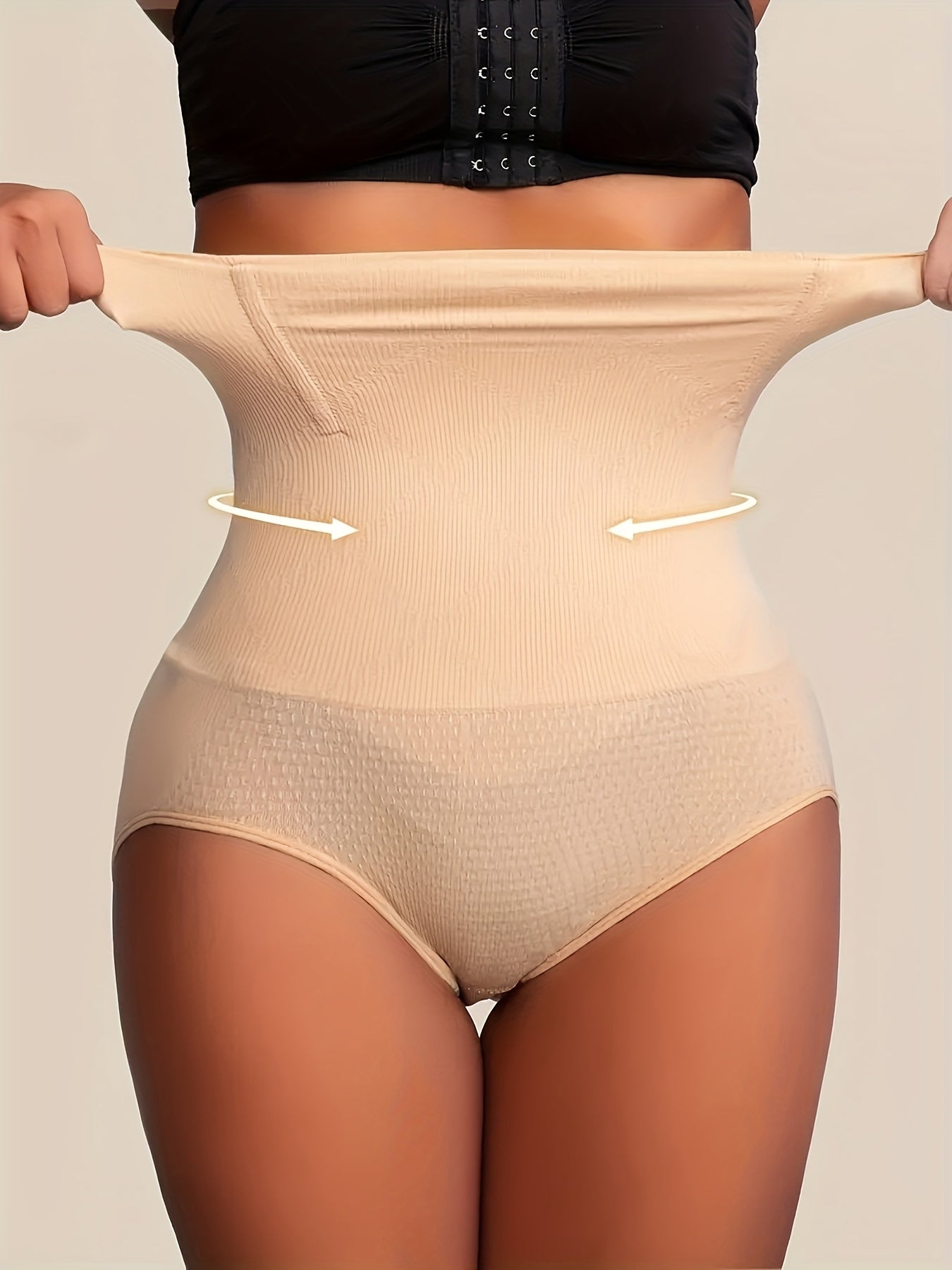 2pcs High-Waist Tummy Control Shapewear Panties for Women - Slimming Waist Trainer, Butt Lifter & Body Shaper Underwear