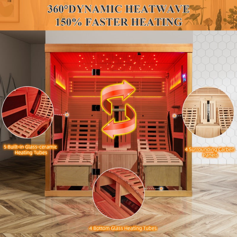 Luxury 2-Person Infrared Sauna with Recliners