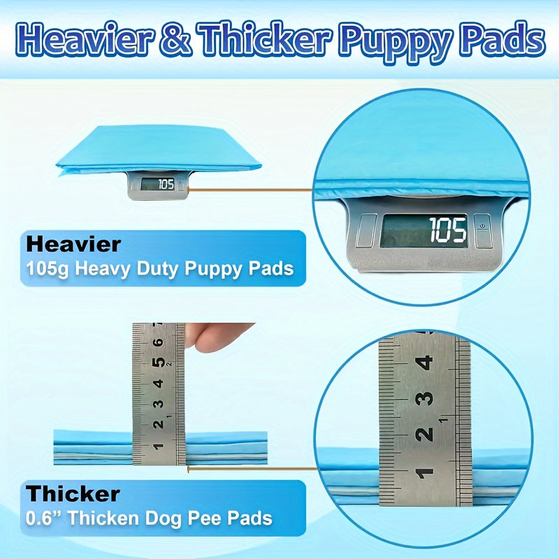 100-Count Pack of 22 x 22 Inch UnScented Puppy Pee Pads with 5-Layer Leak-Proof Design