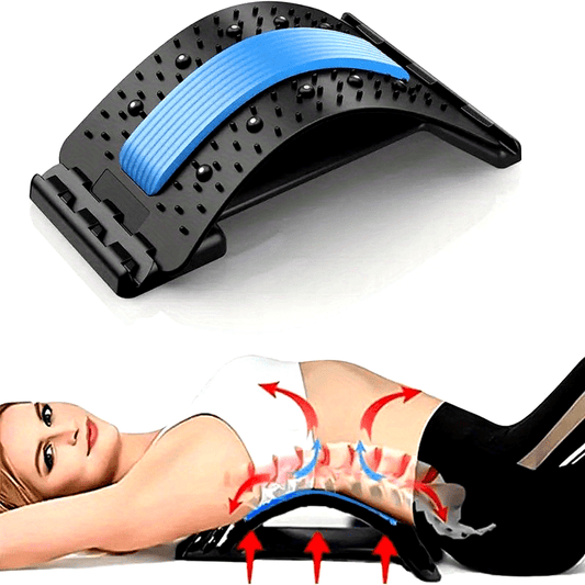 1pc back stretcher, lumbar vertebra relieving back stretcher device, multi-stage back stretching device, back massager to relieve the pain of disc herniation, sciatica and scoliosis.