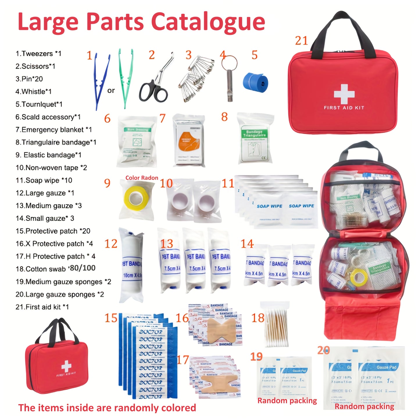 Ultimate  First Aid Kit – Complete Survival Gear with Bandages, Scissors, Tweezers, Wet Wipes, Tourniquet