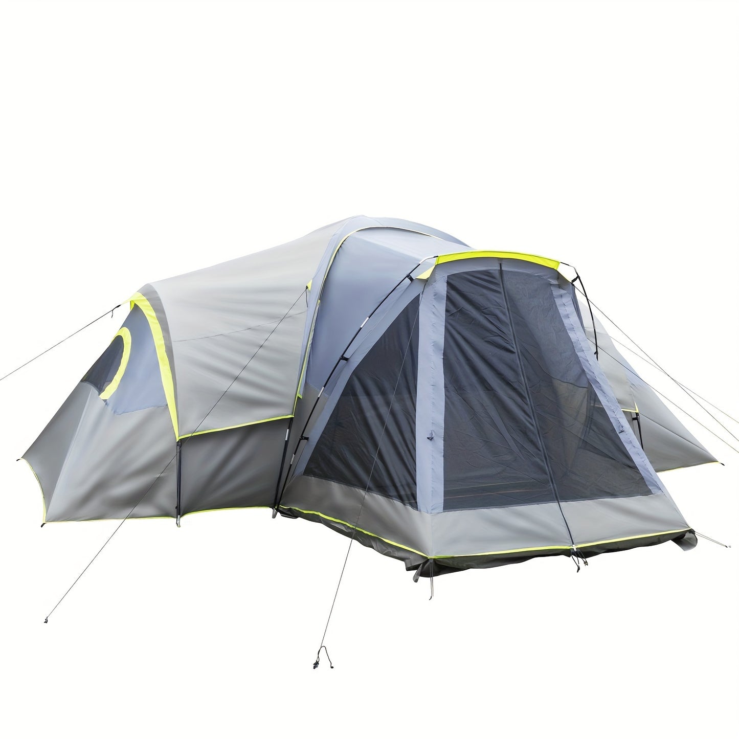 Three-room, 10-person camping tent