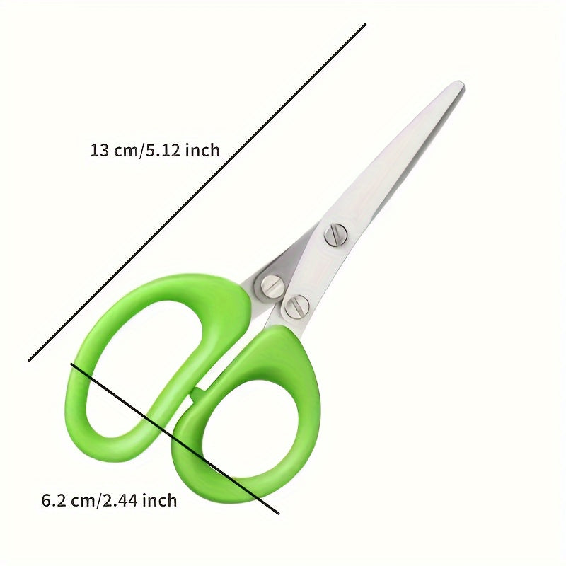 5-Layered ProCut Stainless Steel Kitchen Shears - Ultra-Sharp, Versatile Onion & Herb Shredder