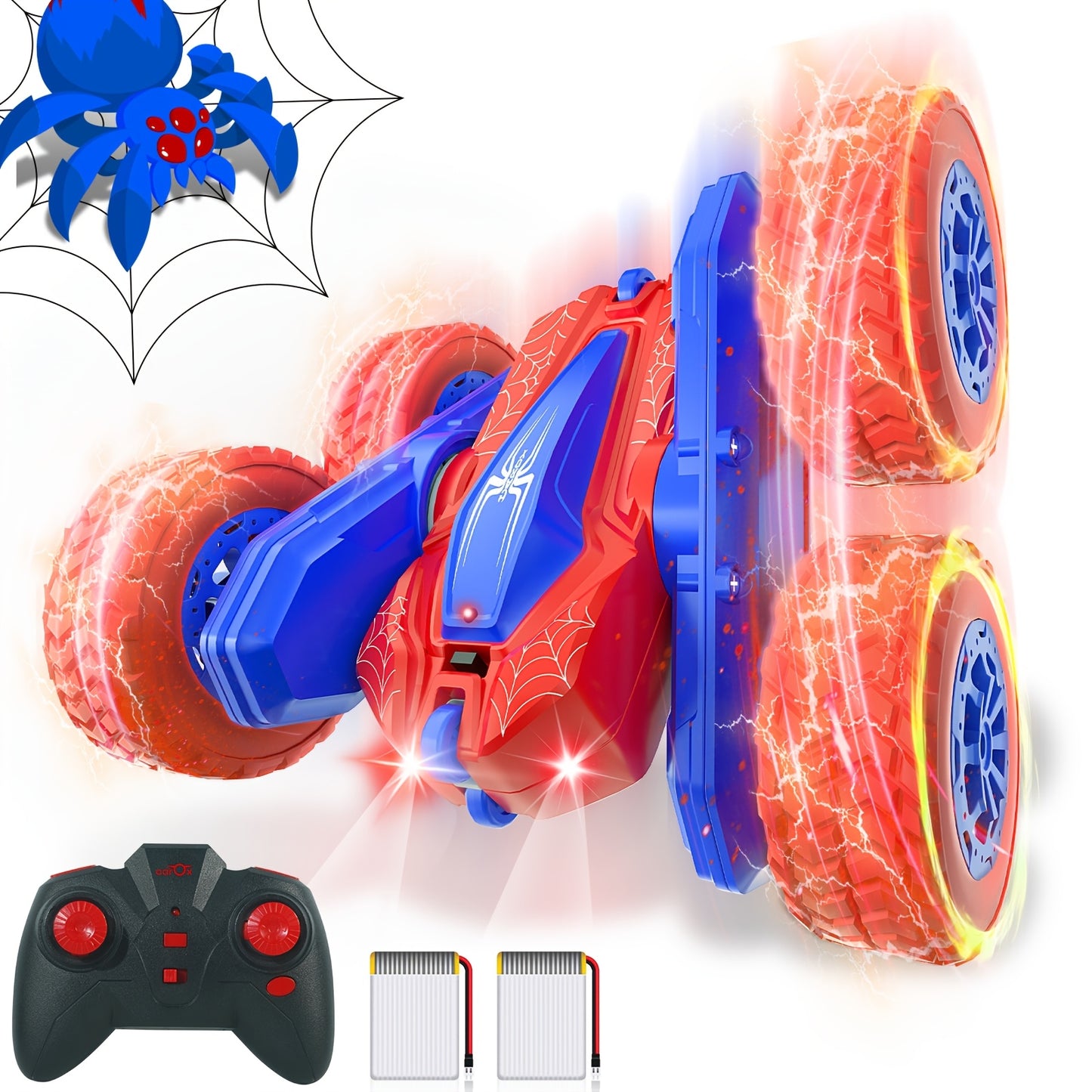 Rechargeable Remote Control Car, Mini RC Cars with Light and Spray Unit, for Ages 3-8.