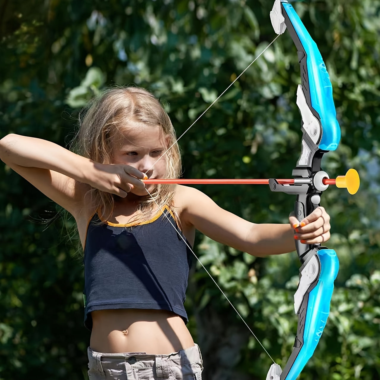 Light-Up Bow and Arrow Set for Youngsters, Outdoor Sports Toy Kit with Targets & Accessories