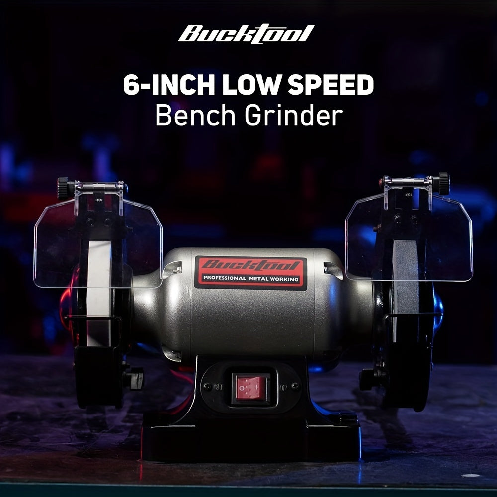 6-Inch 1/3HP Low-Speed Bench Grinder