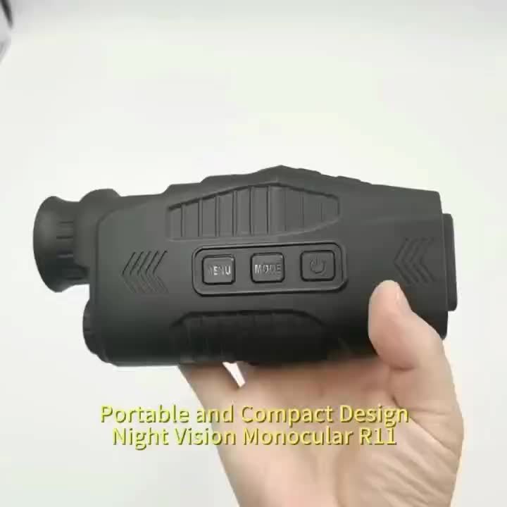 HD 1080P Infrared Night Vision Monocular with Lightless Visual, USB Rechargeable, for Night Photography, Video Recording, Memory Card Not Included, Looking Glass Camera, IR Illuminator