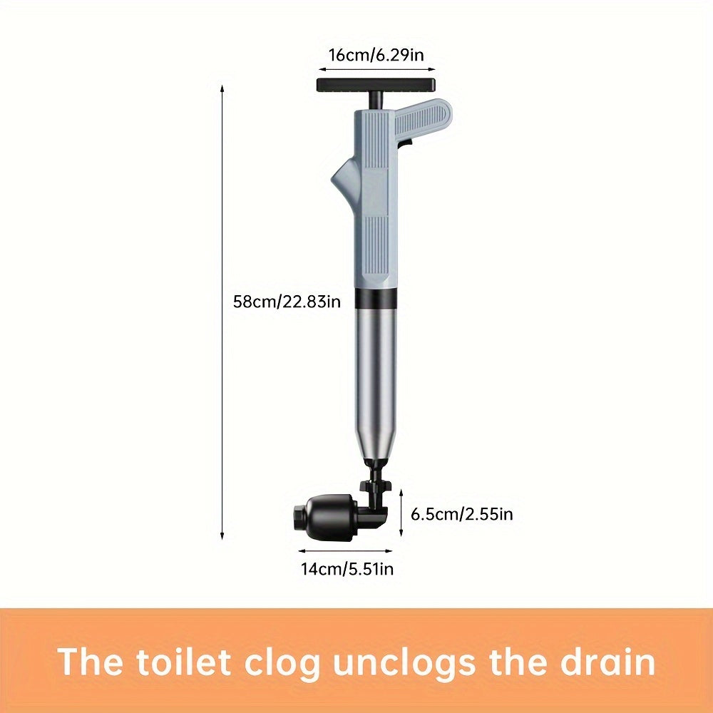 High Pressure  Toilet Plunger Set with Visual Air Pressure Gauge