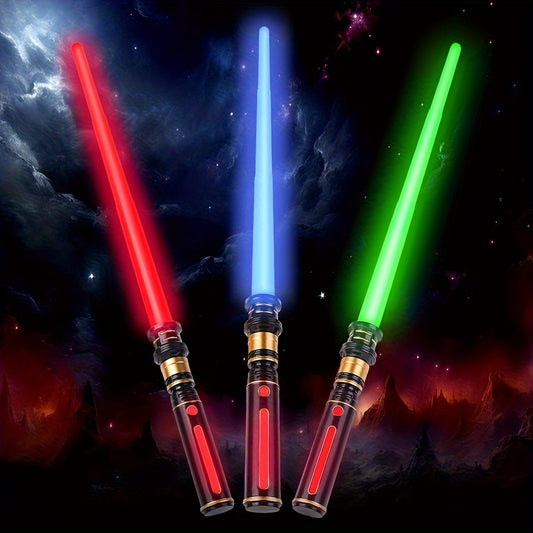 3 Pack Light Saber, For Kids With FX Sound, Expandable Light Up Saber