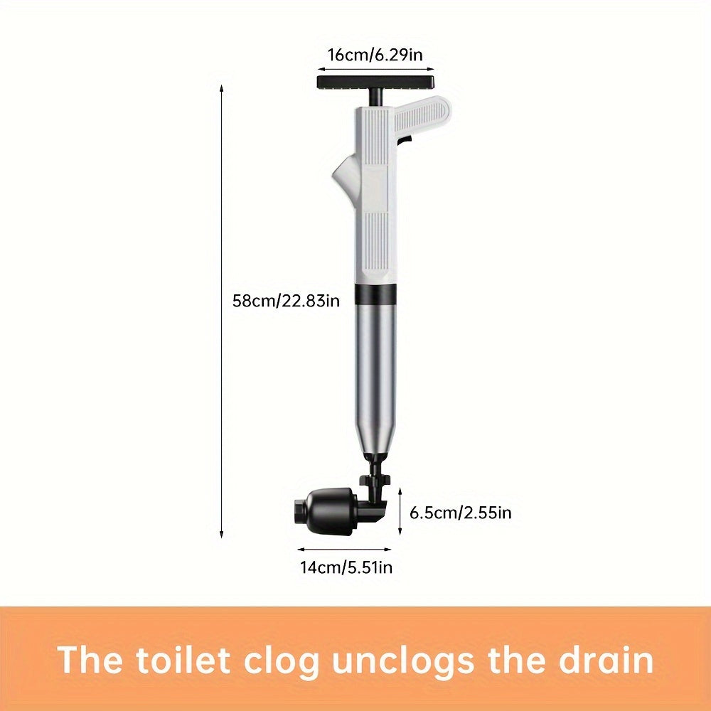 High Pressure  Toilet Plunger Set with Visual Air Pressure Gauge