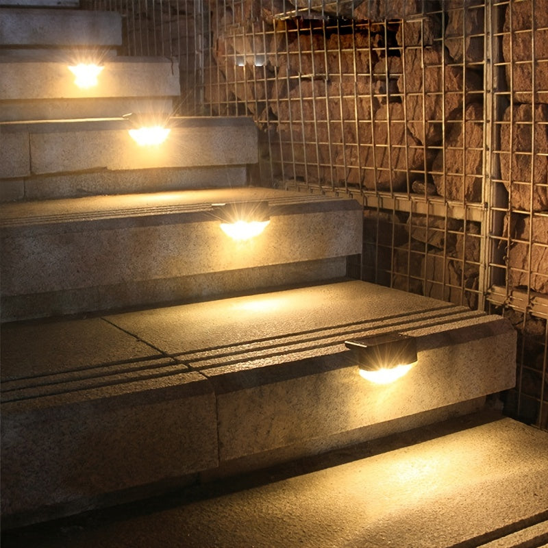 Solar Deck Lights Outdoor, 4 Pcs Solar Step Lights LED.